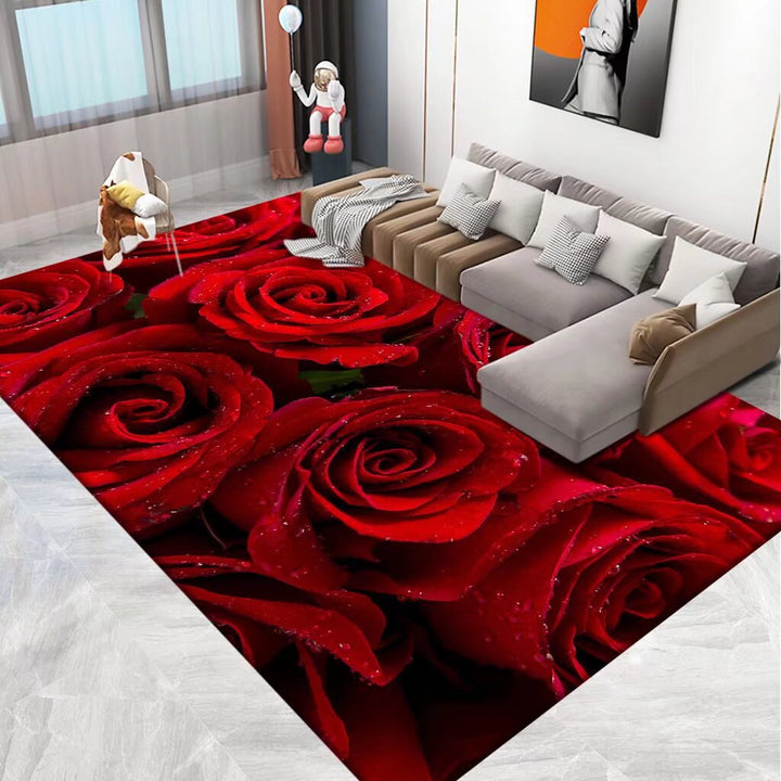 3D Printed Floral Area Rug Stornfield