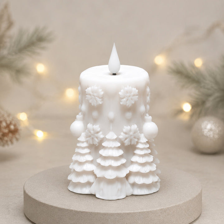 Winter Decorative Candle