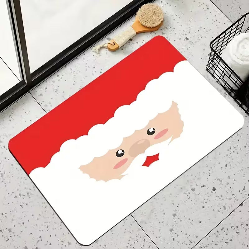 Fun Holiday Santa-Themed Door Mat