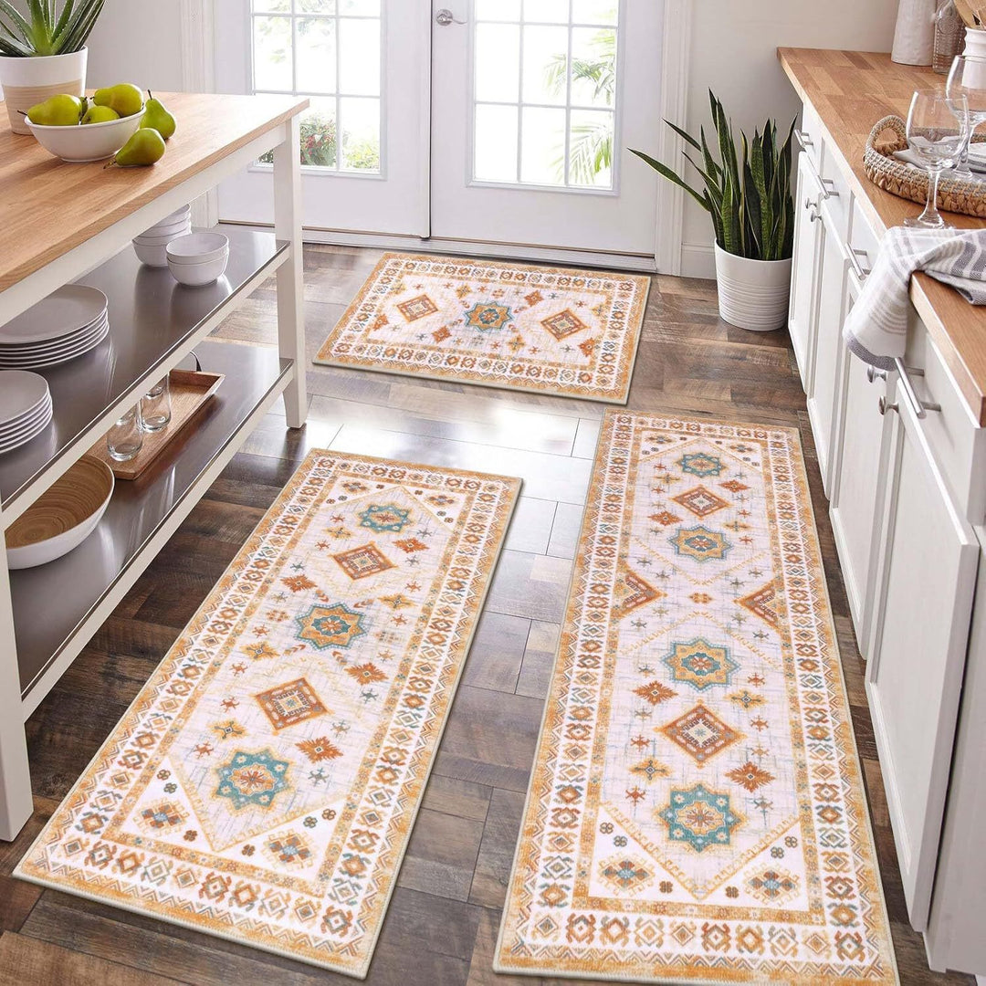 Geometric Pattern Kitchen Runner Mat