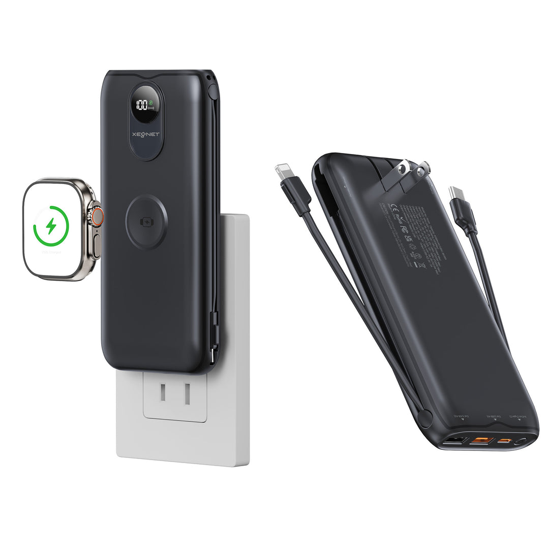 Portable power bank with Qi charging function and wired fast charging system Stornfield