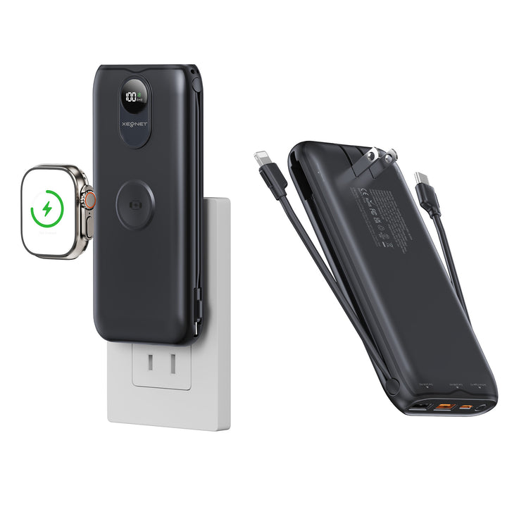 Portable power bank with Qi charging function and wired fast charging system Stornfield
