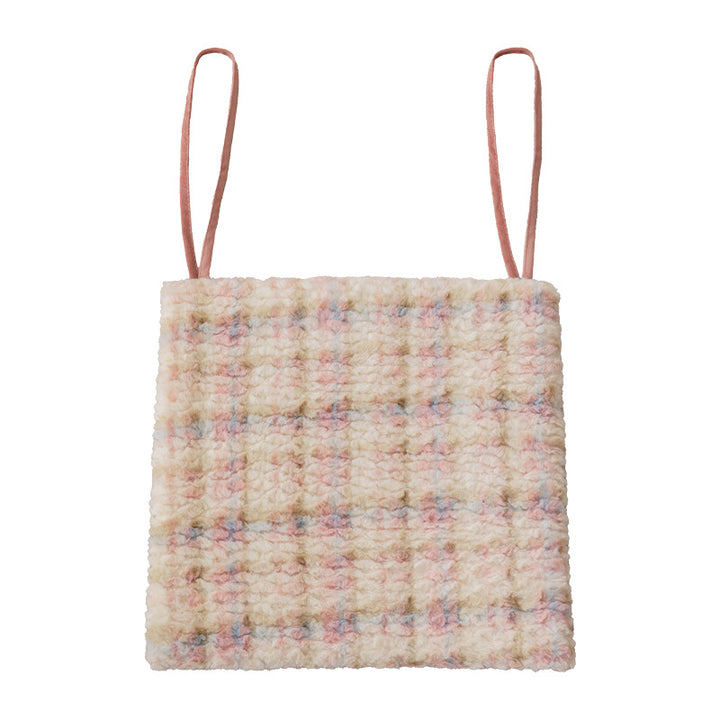 Square bouclé shoulder bag with fine straps Stornfield