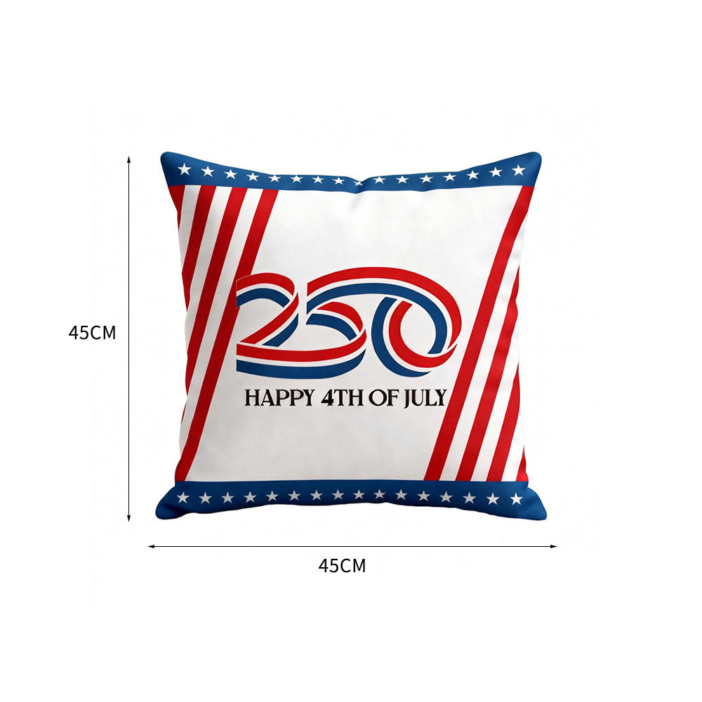 Decorative Throw Pillow with Patriotic Design