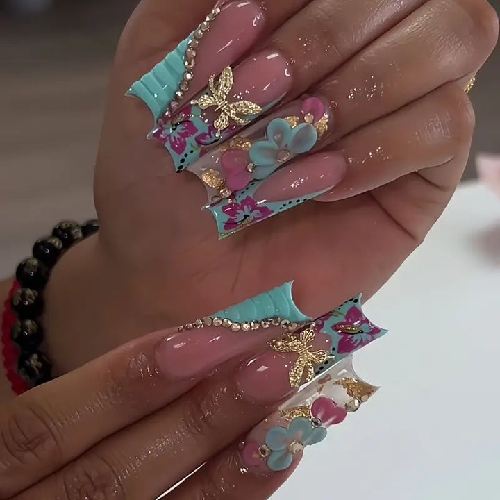 3D Floral Decorative Press-On Nail Art Stornfield