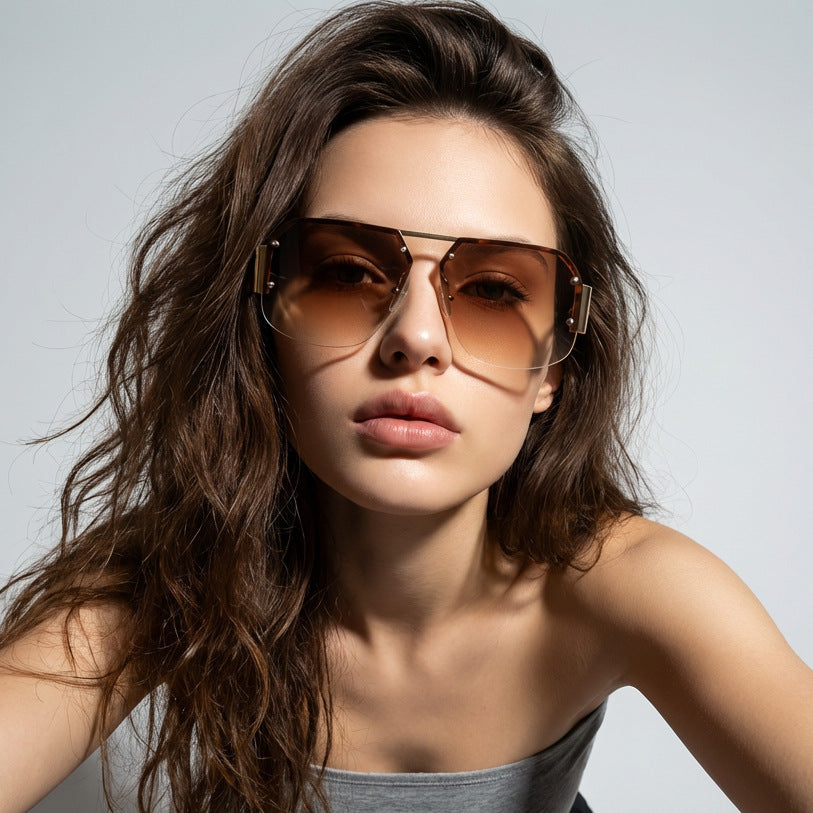 Women oversized sunglasses with distinctive frame and gentle gradient Stornfield