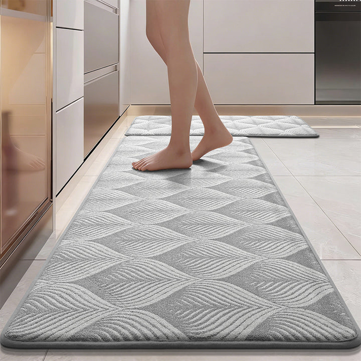 Leaf-Pattern Anti-Fatigue Kitchen Mat