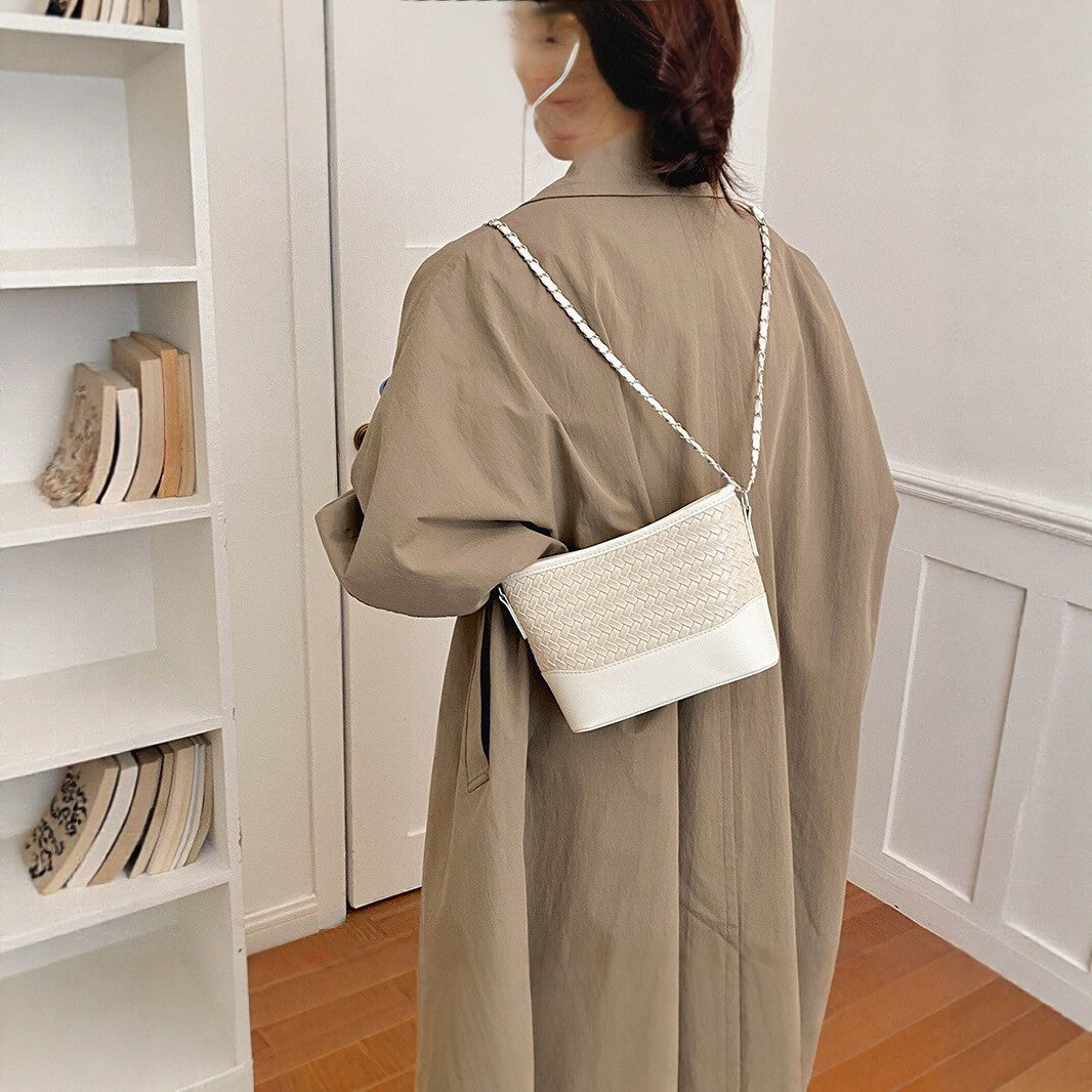 Woven Leather Crossbody Bag