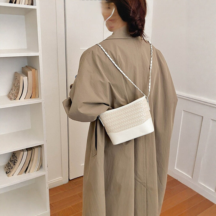 Woven Leather Crossbody Bag