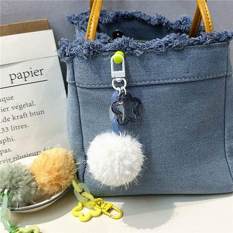 Cute Fuzzy Pom-Pom Keychain Stornfield