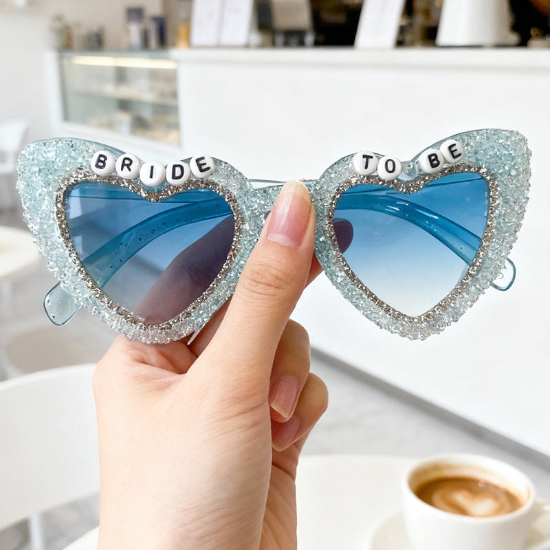 Rhinestone-Embellished Heart Sunglasses Stornfield