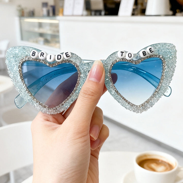Rhinestone-Embellished Heart Sunglasses Stornfield