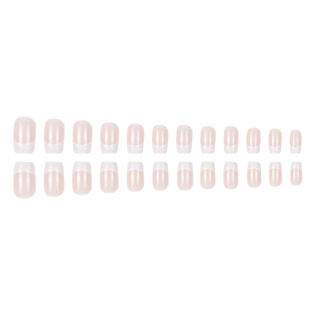 Elegant French Tip Press-On Nails Stornfield 1789085678