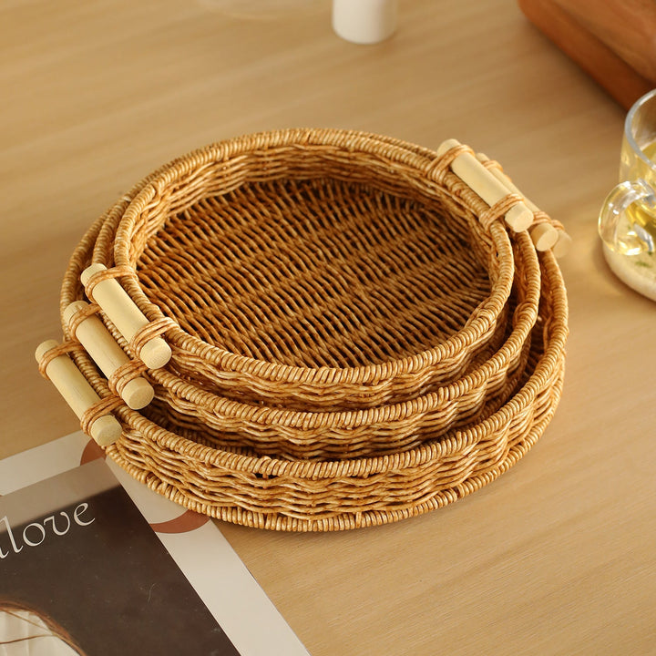 Handwoven Decorative Serving Tray Stornfield