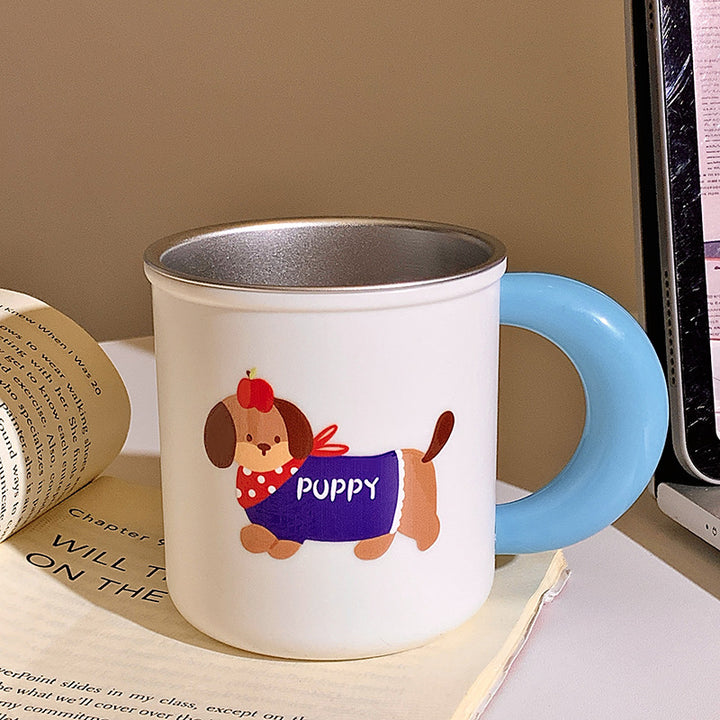 Ceramic mug with playful dog motif Stornfield