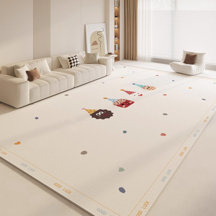 Cartoon-Themed Plush Area Rug