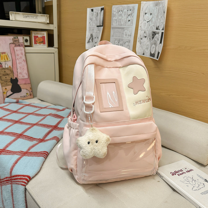 Cozy Plush Star-Embellished Backpack Stornfield