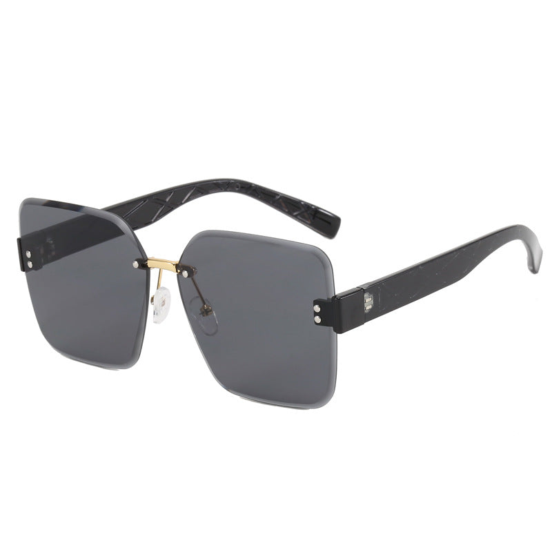 Women oversized square sunglasses with fashionable decor Stornfield