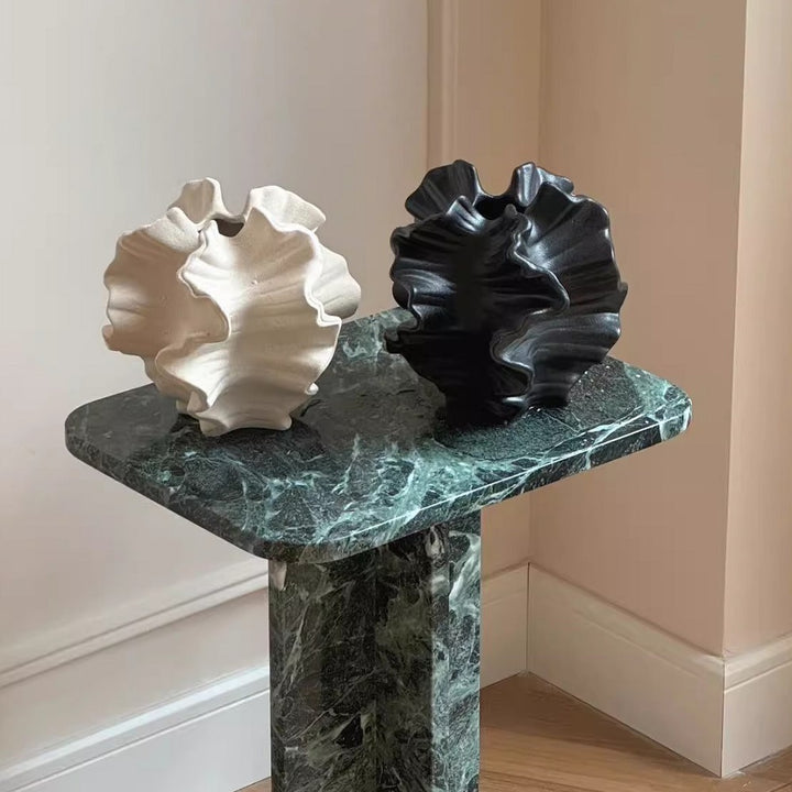 Shell-Inspired Decorative Ceramic Vase