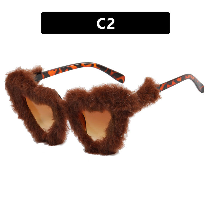 Women Paw Sunglasses with Luxurious Fur Trim Stornfield