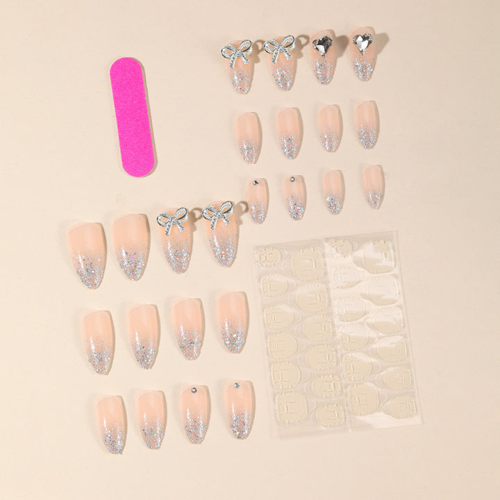 Glittering Rhinestone Accent Nail Art Extensions Stornfield