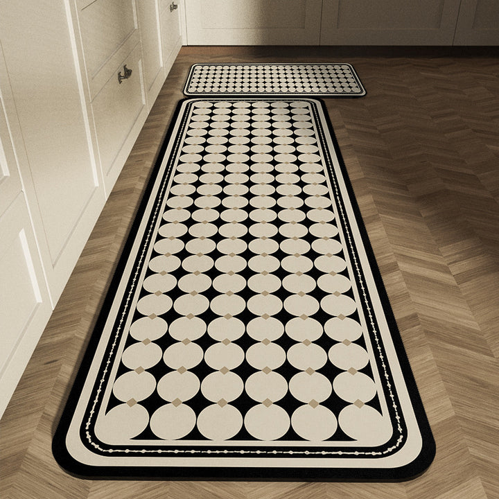 Classic Checkerboard Kitchen Runner Mat