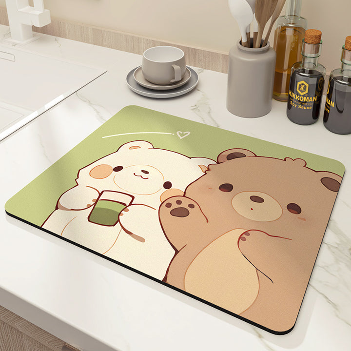 Decorative Floral Kitchen Mat