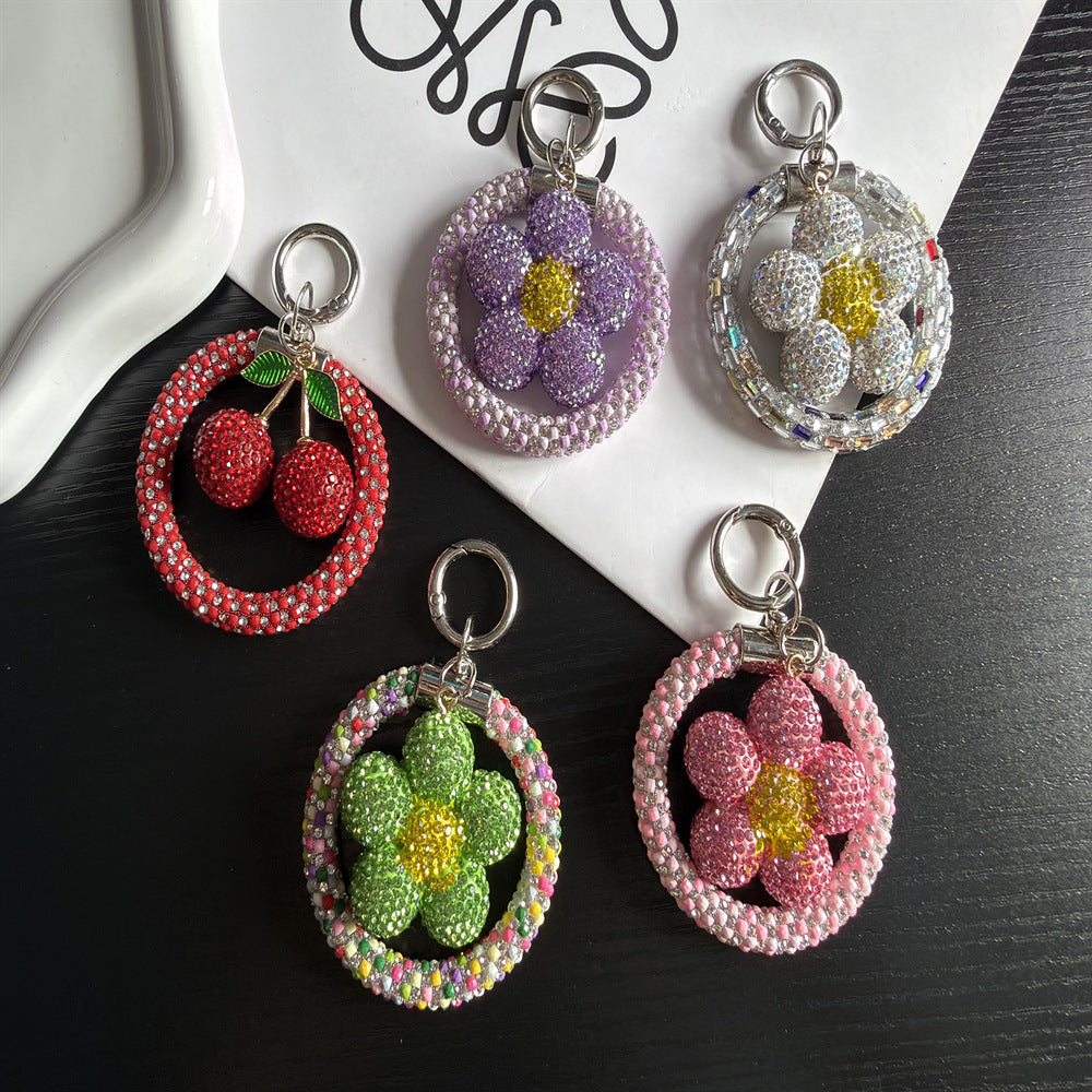 Cherry Themed Rhinestone Keychain Stornfield