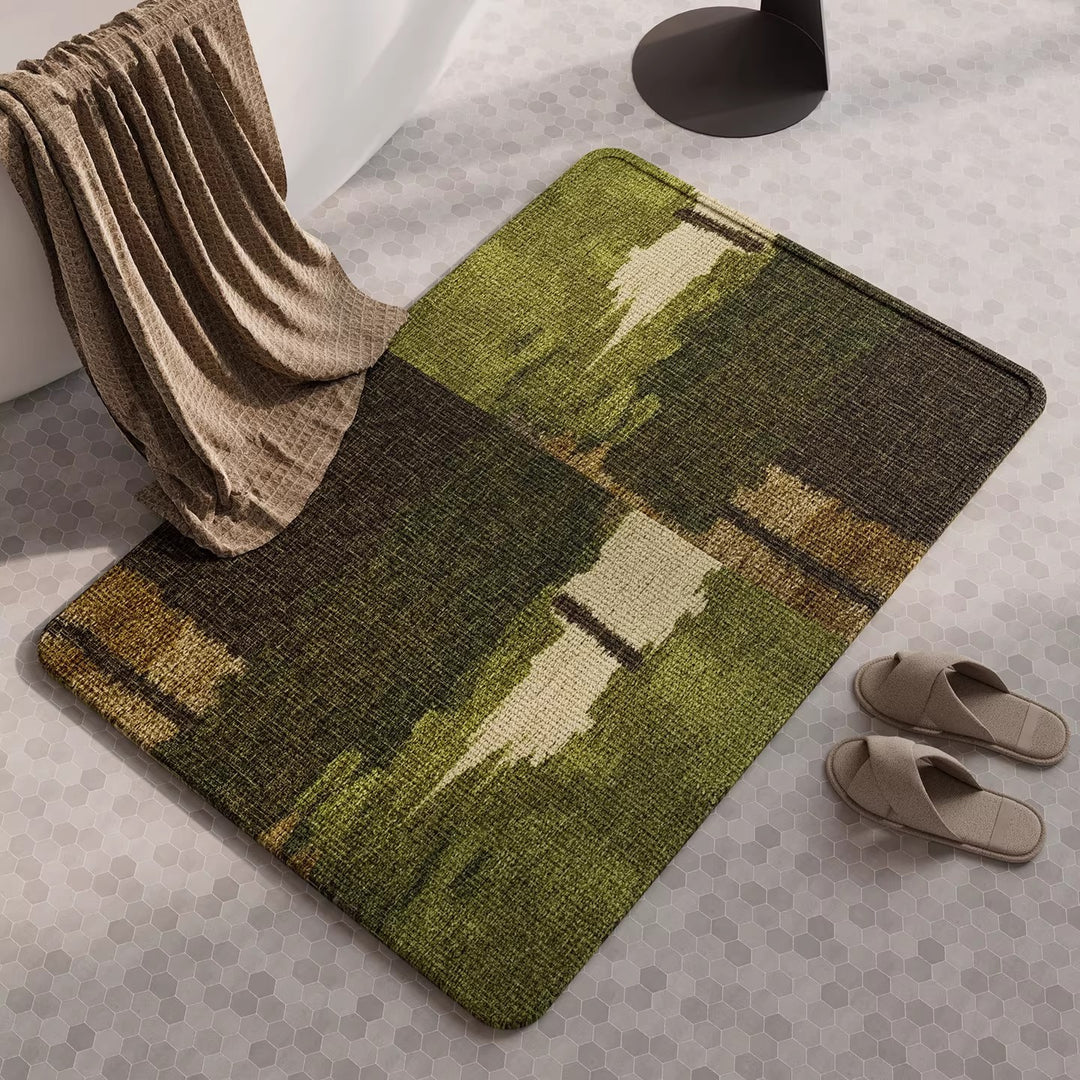 Natural Fiber Absorbent Bathroom Mat