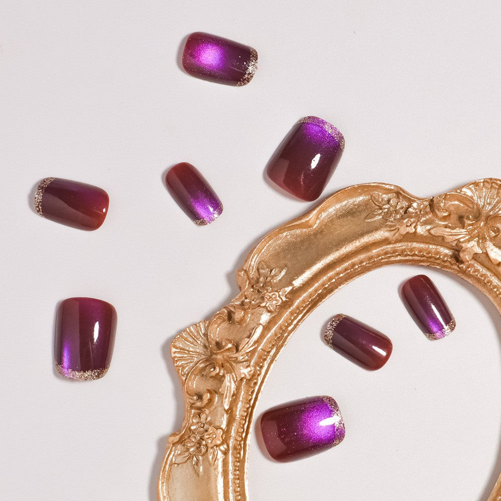 Elegant Glitter Ombre Press-On Nails Stornfield