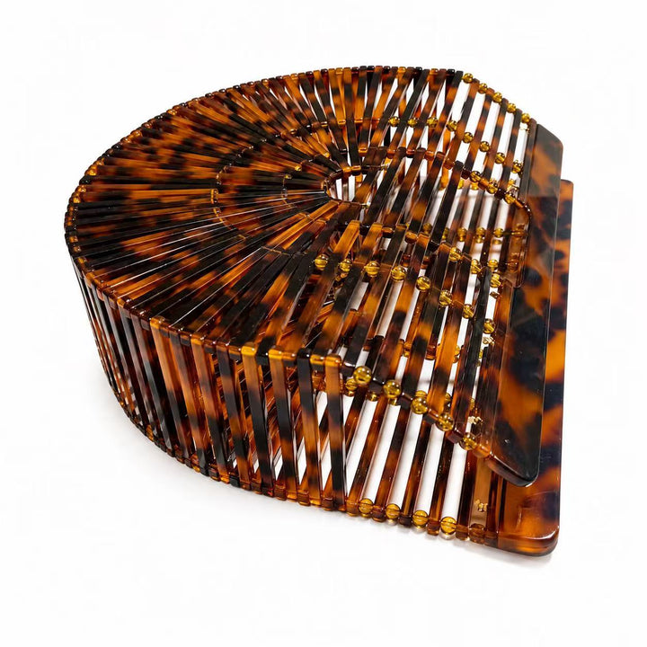 Artistic Tortoise Shell Handle Bag