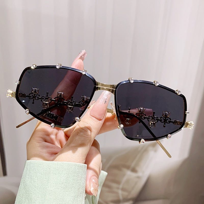 Ladies designer glasses with glamorous accent and sparkling glitter stones Stornfield