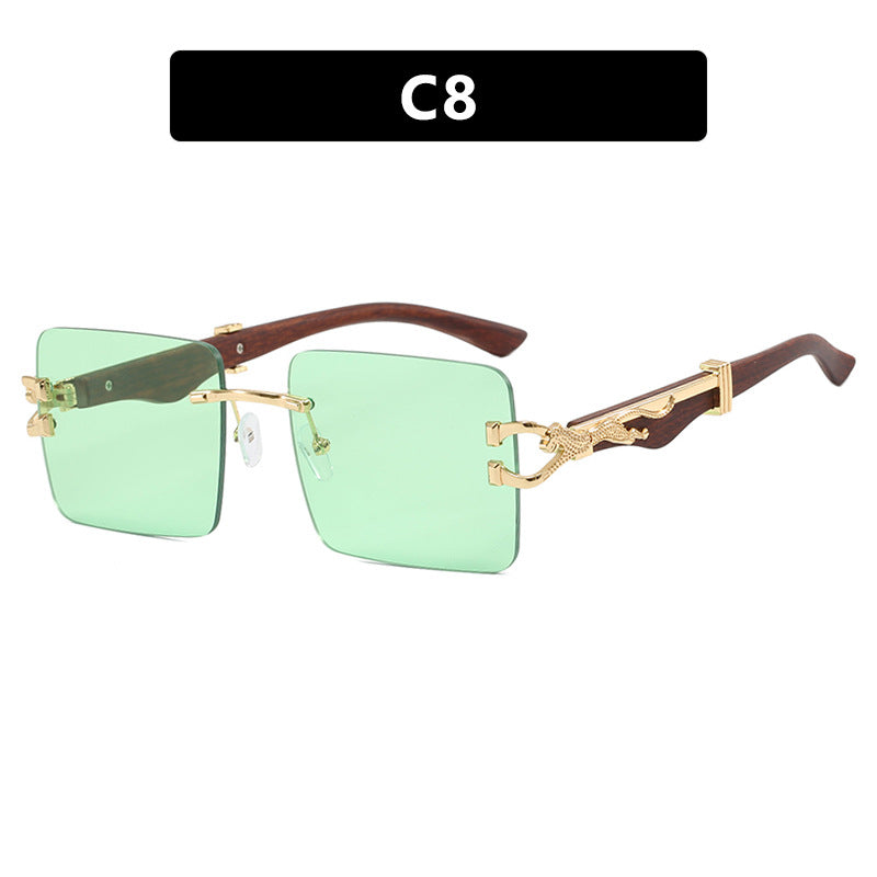 Ladies elegant square sunglasses with high-quality wooden frame Stornfield