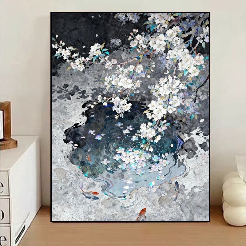 Floral Water Reflection Canvas Art Stornfield