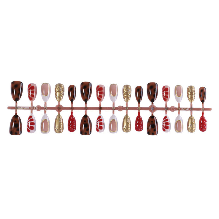Decorative Press-On Nail Art Set with Unique Seasonal Designs Stornfield
