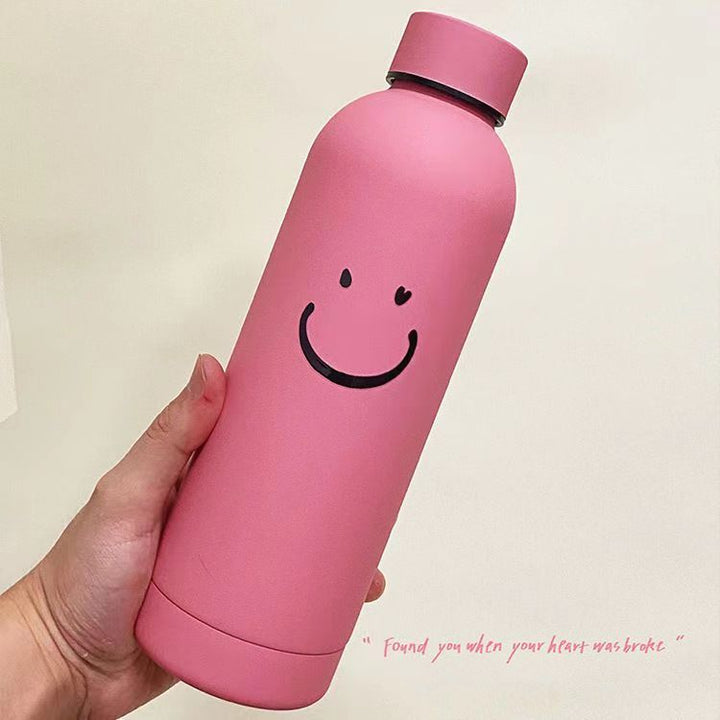 Unisex double-walled stainless steel water bottle with matte powder coating, non-slip surface and leak-proof screw cap Stornfield