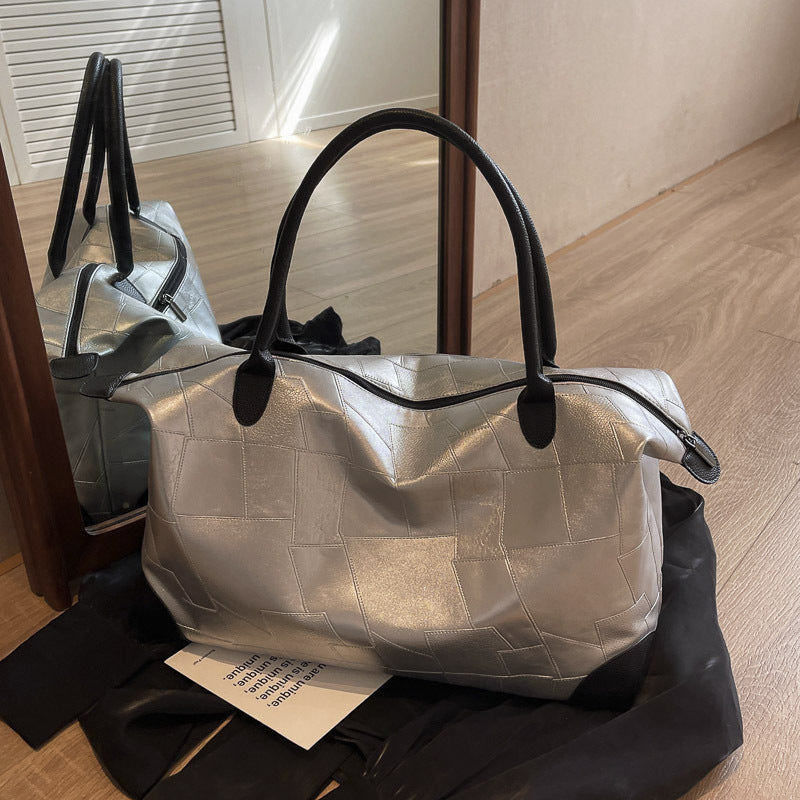 Luxurious Leather Travel Duffle Bag
