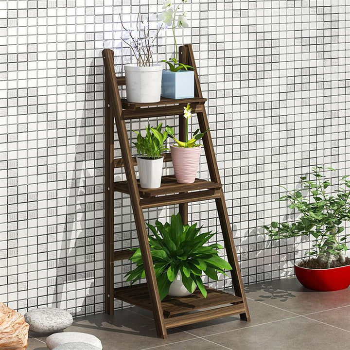 Multi-Tiered Wooden Ladder Shelf Stornfield