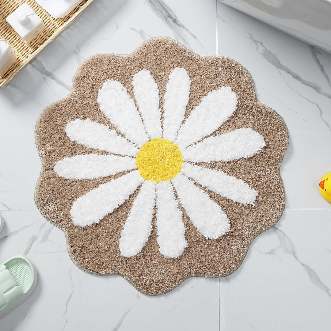 Plush Floral Bath Mat