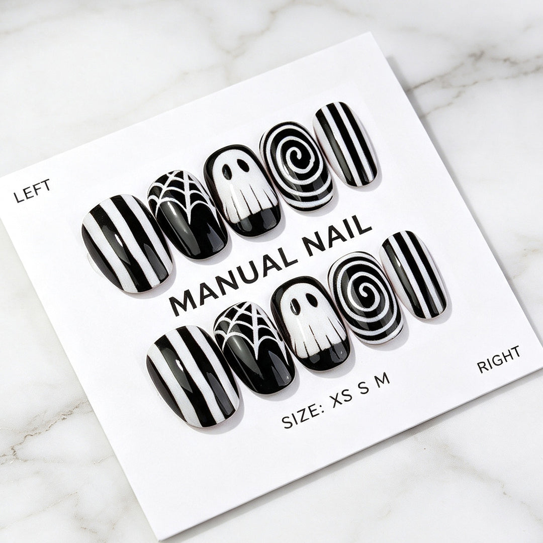 Halloween-Themed Manual Nail Art Set