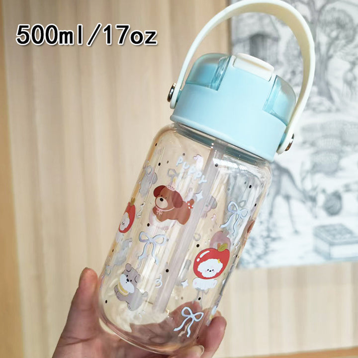 Ladies creative water bottle with integrated silicone carrying loop Stornfield