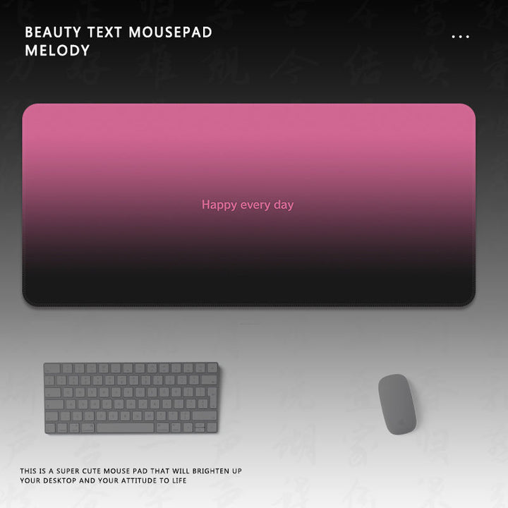 Motivational Text Gaming Mouse Pad