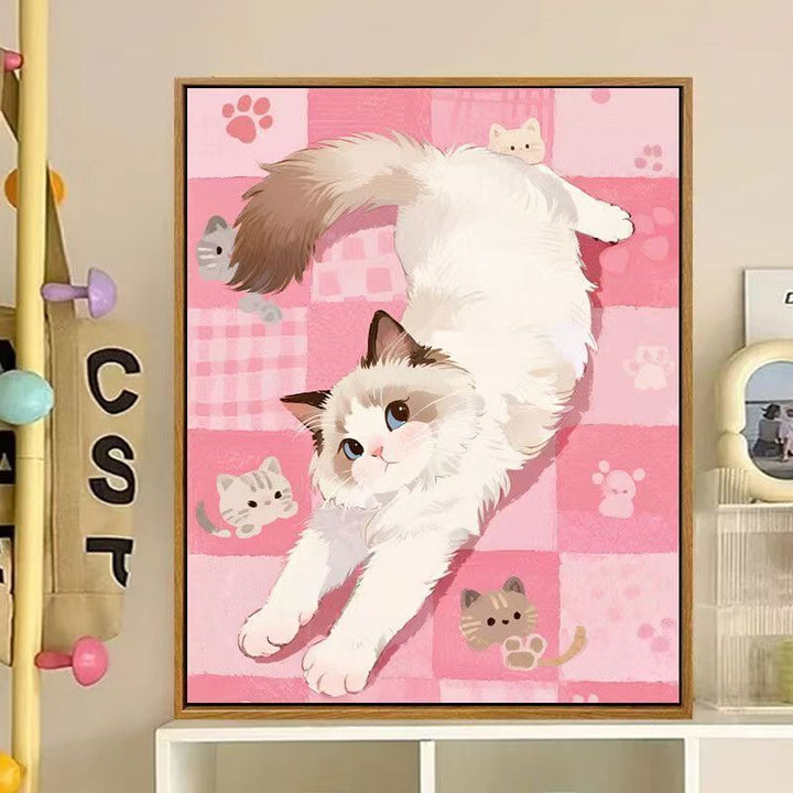 Cute Cat-Themed Decorative Canvas Art Stornfield