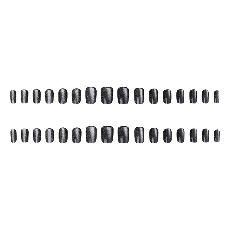 Artifical nail set with glamorous ombre effect and glitter embellishments Stornfield