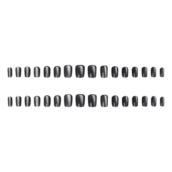 Artifical nail set with glamorous ombre effect and glitter embellishments Stornfield