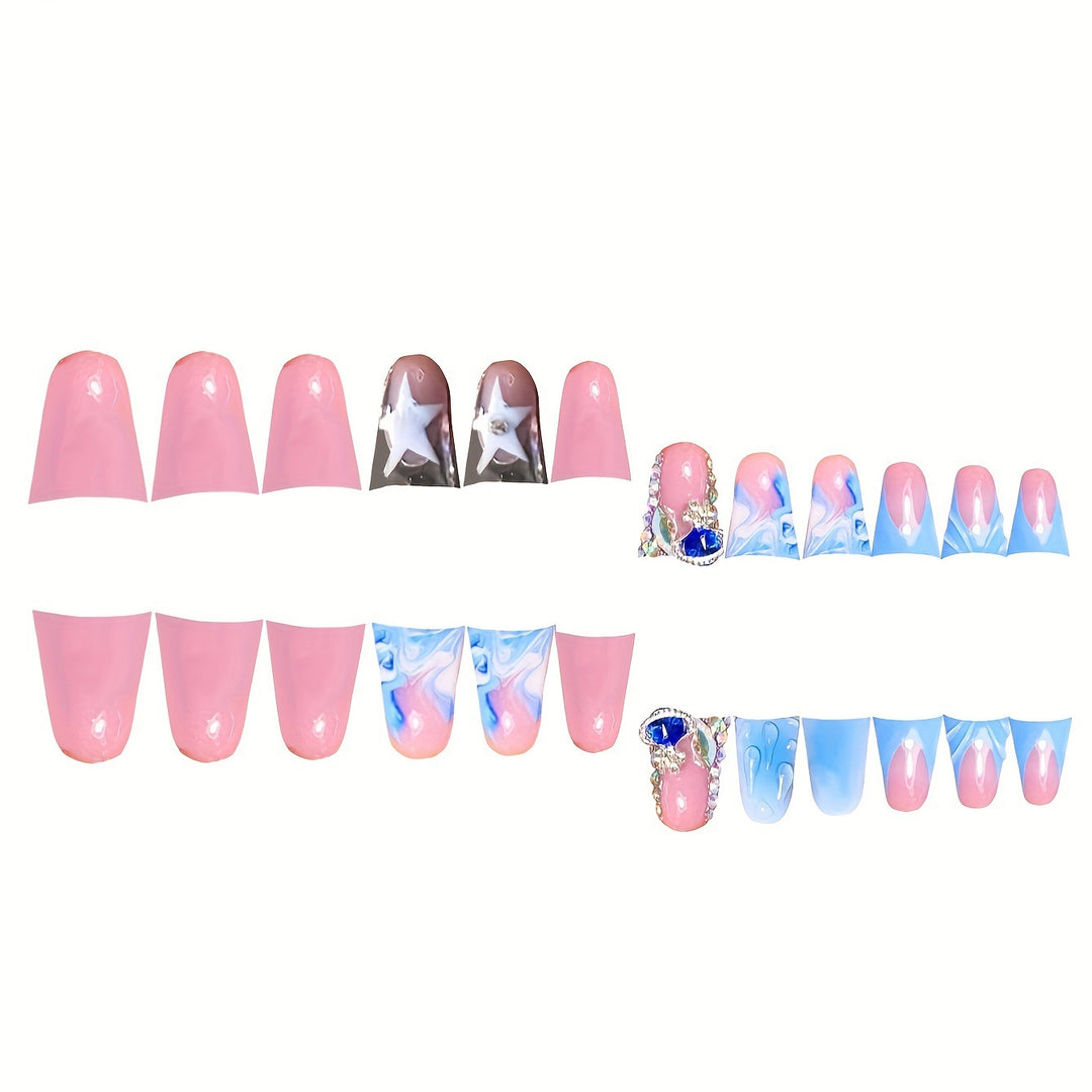Artistic Water Droplet Press-On Nails Stornfield