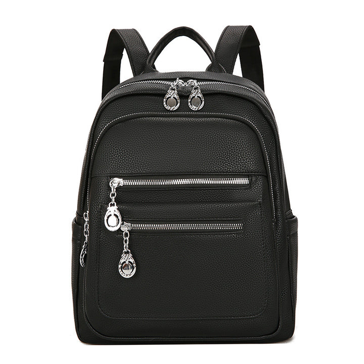 Stylish Multi-Pocket Leather Backpack Stornfield