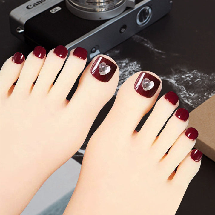 Nail art set with elegant heart accents Stornfield