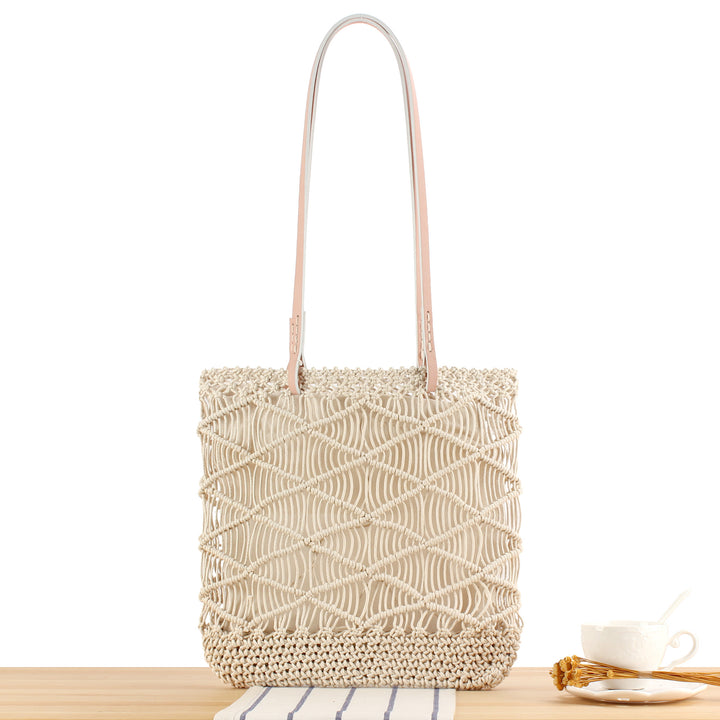 Macramé Tote Bag with Elegant Details Stornfield