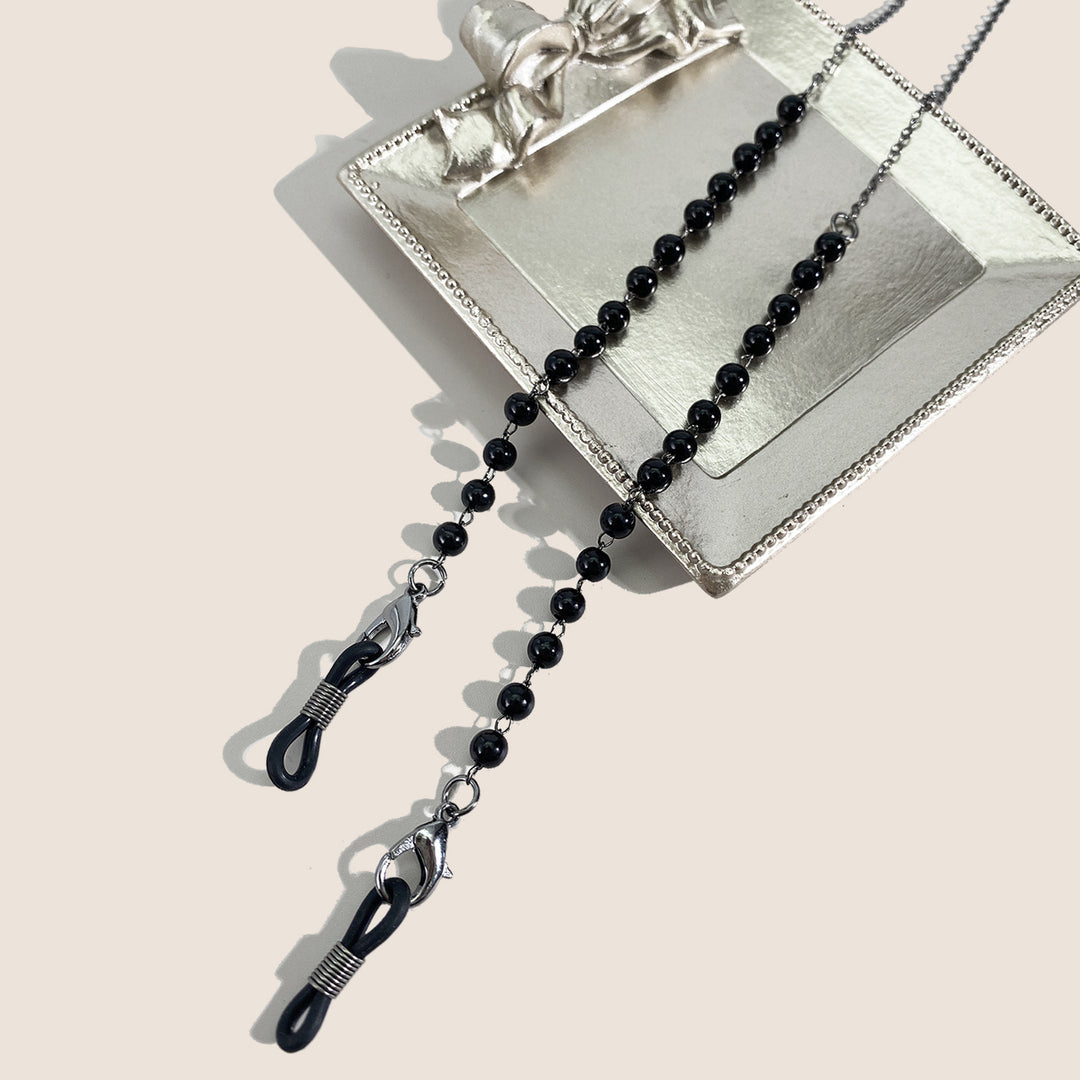 Pearl-Embellished Eyewear Retainer Chain Stornfield